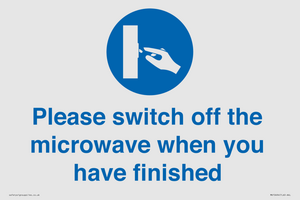 Please switch off the microwave when you have finished